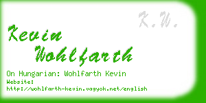 kevin wohlfarth business card